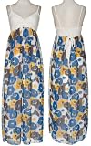 LA BELLE Chiffon Watercolor Print Maxi Dress