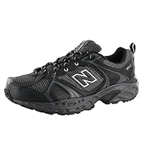 New Balance Men's 481v2 Trail Running Shoe, Black/Silver, 8 2E US
