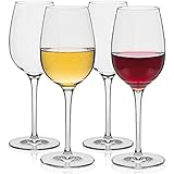 MICHLEY Unbreakable Wine Glasses, 100% Tritan Shatterproof Wine Glasses, BPA-free, Dishwasher-safe 12.5 oz, Set of 4