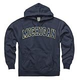 Michigan Wolverines Heather Navy Tradition Ring Spun Hooded Sweatshirt