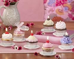 Club Pack of 12 White Sweet Treats Ceramic Cupcake Candle Display Plates
