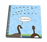 Rich Diesslins Funny General Cartoons - Geese non-conformists - Memory Book 12 x 12 inch (db_3516_2)