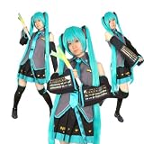 初音ミク　コスプレ　衣装　ネギ付　通常衣装 お得セット　8点セット　Mサイズ　VOCALOID