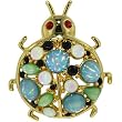 Gold Plated Ladybug Animal Brooches Pin