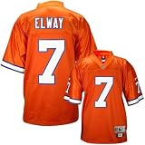 Reebok NFL Equipment Denver Broncos #7 John Elway Orange Tackle Twill Throwback Football Jersey