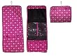 Designer Hanging Cosmetic Bag - Raspberry Paw Design Hanging Cosmetics Bag (Paw Print Fabric) - Raspberry