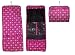 Designer Hanging Cosmetic Bag - Raspberry Paw Design Hanging Cosmetics Bag (Paw Print Fabric) - Raspberry