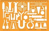 Chemistry Chemical Engineering Laboratory Lab Equipment Symbols Drawing Template Stencil