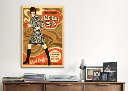 USMONON Fashionable ADG233 GoGo Mojo by Anderson Design Group Canvas Print, 18 by 12-Inch, 0.75-Inch Deep