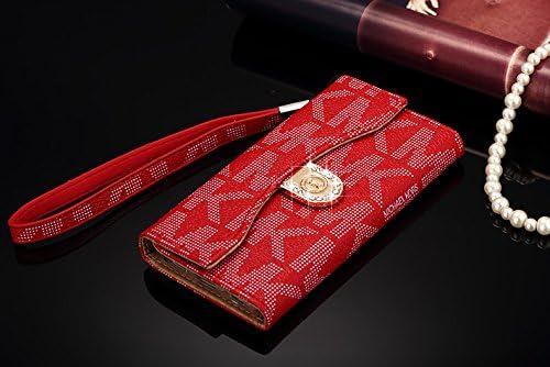 iPhone6/6s Plus Case - Slowfishp® Luxury 3F-Leather Wallet Style Flip Case Apple iPhone 6 Plus (5.5") Retail Packaging (Free gifts: 1x Screen Protector, 1x Touch Pen, 1x Anti Dust Plug) (Red)