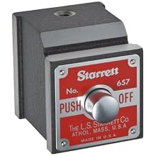 Starrett 657P Magnetic Base Indicator Holder, 1-15/16" Height, 1-5/8" Width, 1-7/8" Depth