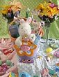 Plush Flower Kids Easter Gift Basket - Candy, Games, Coloring, Activites, FUN! And....includes a Webkinz Lil Kinz Rabbit!