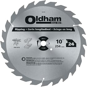 OLDHAM 10024TP All Purpose 10-Inch 24 Tooth ATB General Purpose Saw Blade with 5/8-Inch Arbor