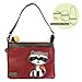 Chala Mini Crossbody Handbag, Pu Leather, Small Shoulder Purse Adjustable Strap (Raccoon)
