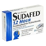  : Sudafed 12 Hour, Non-Drowsy Nasal Decongestant, Coated Caplets, 20 ea