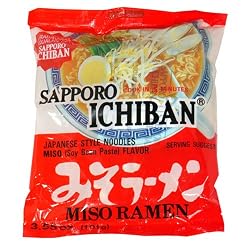 Sapporo Ichiban Ramen, Miso, 3.55-Ounce Packages (Pack of 24)
