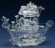 7.25" Icy Crystal LED Lighted Noah's Ark Christmas Table Top Figure