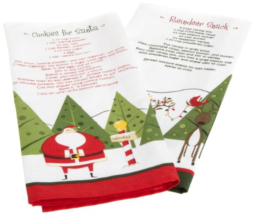 DII Christmas Eve Recipe Towel, Set of 2