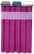 Disco Swirl Hot Pink Silver Fabric Shower Curtain - 70 X 72 Inches