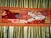 Spectacular Orange Beaded Zardozi India Sari Tapestry Wall Hanging Table Runner
