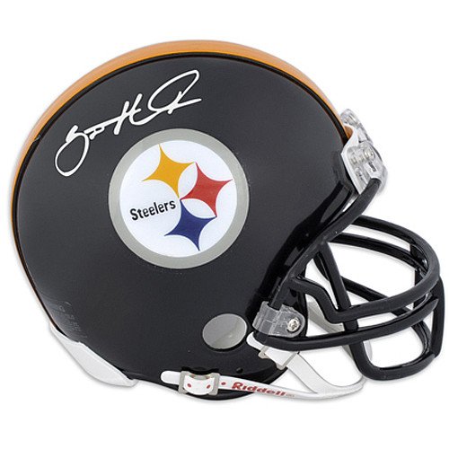 Mounted Memories Pittsburgh Steelers Santonio Holmes Signed Mini Helmet