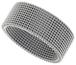Stainless Steel 3/8 in. (10 mm) Mesh Band (Available in Sizes 5 to 14)