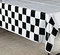Checkered Flag Tablecloth Racing Nascar Fans Table Cover Plastic Decor