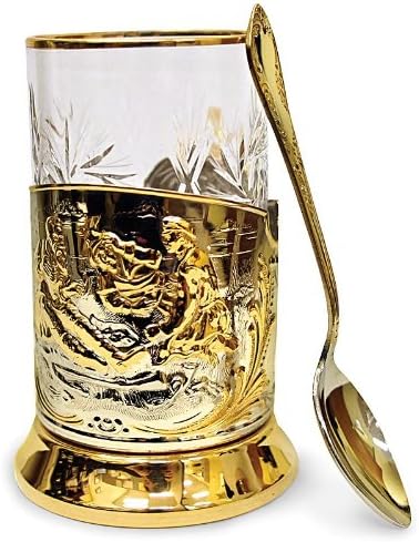 Drinking Glass Holder "Hunters at Rest"