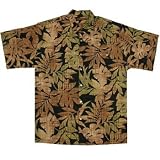 Tori Richard Big & Tall Private Villa Hawaiian Shirt - BLACK