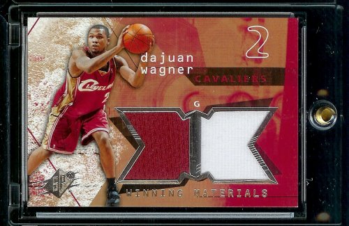 2003-04 SPx Winning Materials Dajuan Wagner Dual Jerseys Cleveland Cavaliers Basketball Card - Mint Condition - Shipped In Protective Display Case!