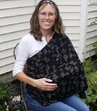 NursEase Breastfeeding Shawl- Large Midnight Leaves