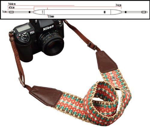 Colorful! Cotton Braided Span/leather Universal Camera Shoulder Neck Strap 8785