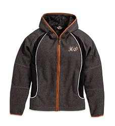 Harley-Davidson&reg; Women's Jettison Windproof Fleece Hoodie Sweatshirt / Jacket. 3M&reg; Scotchlite&reg; Reflective Material piping. 98243-09VW