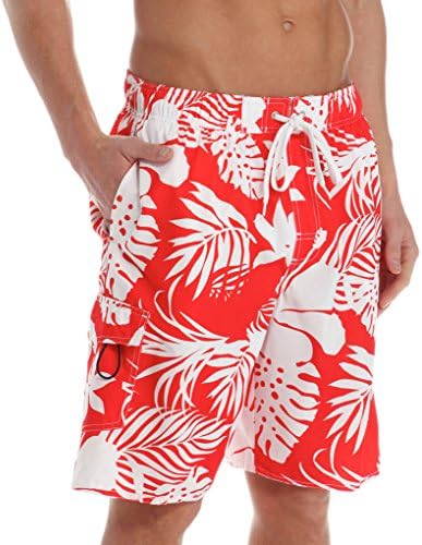 Newport Blue Perio 101 White Floral Swim Trunks (35P0411) M/Melon/White