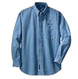 Personalized custom embroidered soccer player denim shirt