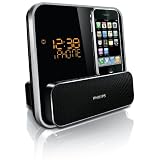 Philips DC315/37 Speaker System for iPod/iPhone with LED Clock Radio (Black)