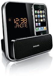 Philips DC315/37 Speaker System for iPod/iPhone with LED Clock Radio (Black)