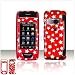 Red with Silver Stars Case Cover for Brand LG Voyager VX10000 VX-10000 Protective Cell Phone Hard SNAP-ON