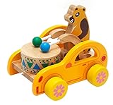 知育玩具 木のおもちゃ 車 太鼓 キッズ 子ども 想像力向上 発見力アップ 幼稚園 五感の刺激 誕生日 入学祝