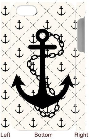 Generic Unique Otterbox-- Design Black Anchor Custom 100% Plastic Case Cover for iPhone4 iPhone4S