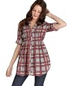Fire Plaid Pintucked Tunic