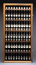 Spoon Walnut 50 Wood Cabinet Glass Wall Mount Case