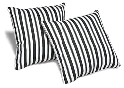 Strathwood 14-by-14-Inch Spun Polyester Pillow, Set of 2, Winsten Domino