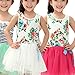 Sunsent Girls Summer Sleeveless Floral Dress One Piece Skirt Tutu Sundress