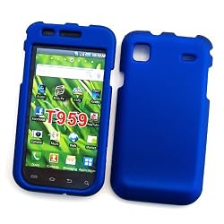 Samsung Vibrant T959 Galaxy S (T-Mobile) Rubberized Snap On Protector Hard Case, Blue
