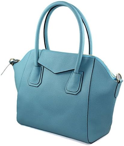 LeatherBOBO Personalized Designer Leather Laptop Office Tote Briefcase Satchel Tote Bag Leather Handbag Purse Blue