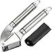 Garlic-Press with Peeler-Tube and Cleaning-Brush - (3-piece-set) - by Utopia Kitchen