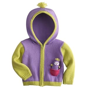 Fair Indigo Joobles Icy the Penguin Baby Organic Cardigan (6-12 Months)