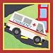 Art4Kids Rescue Ambulance Mounted Art Print -12'x12'