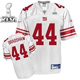 Ahmad Bradshaw #44 White "Superbowl XLVI" New York Giants Reebok NFL Premier All Stitched Replica Jersey - X-LARGE